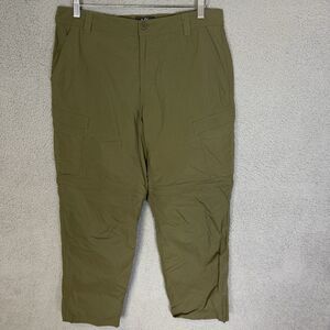 REI Co-Op Pants Mens 36x28 Green Sahara Convertible Zip Off Cargo Hiking Nylon